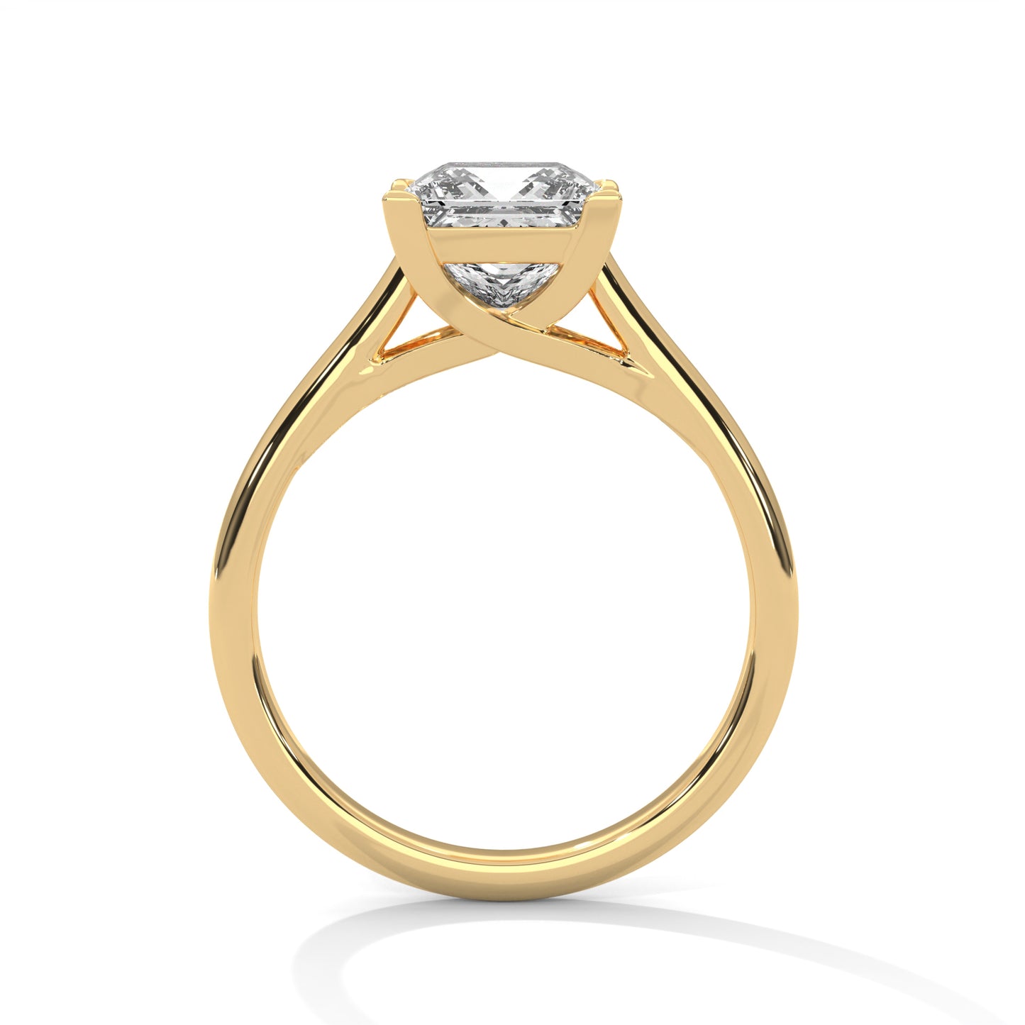Princess Cut Lab-Grown Diamond Engagement Ring 14K Gold Solitaire