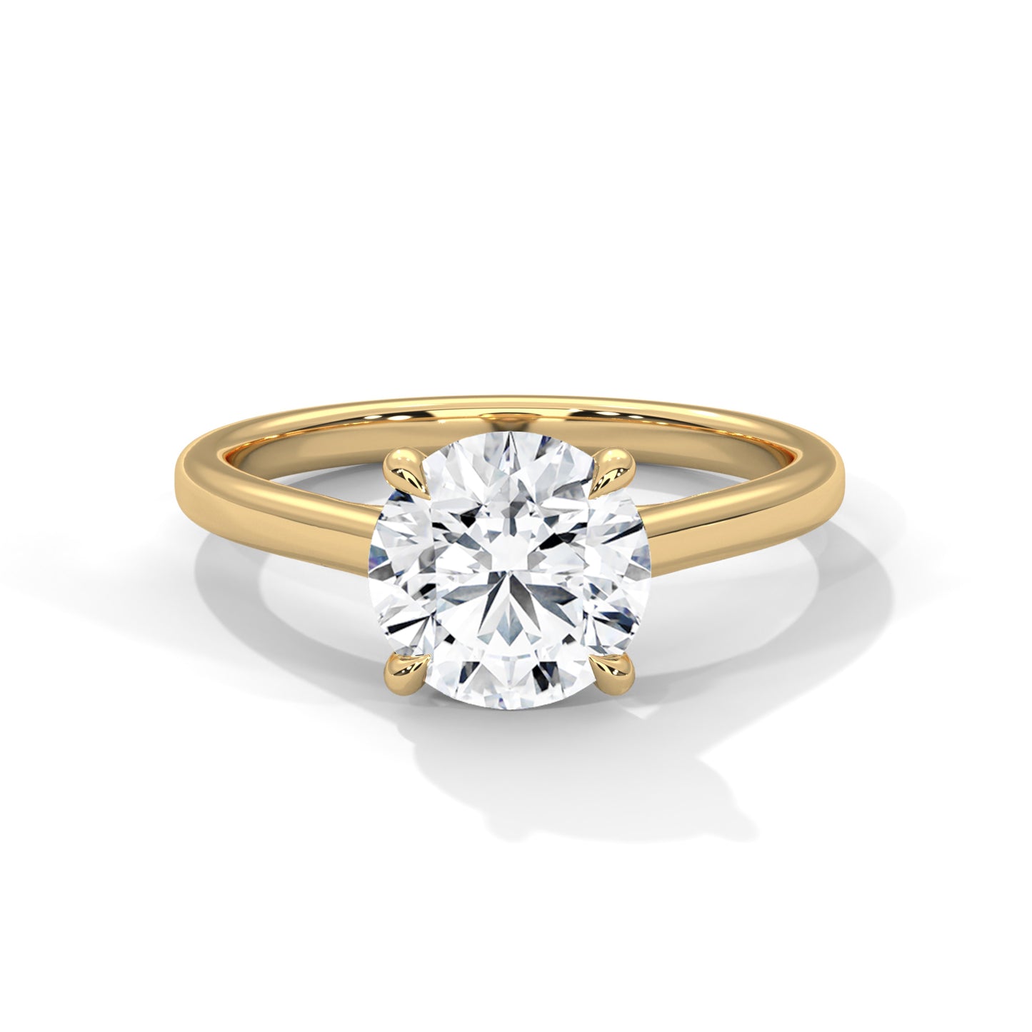 2 Carat Round Lab-Grown Diamond Solitaire Ring