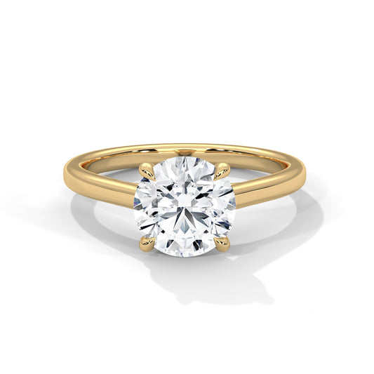 2 Carat Round Lab-Grown Diamond Solitaire Ring
