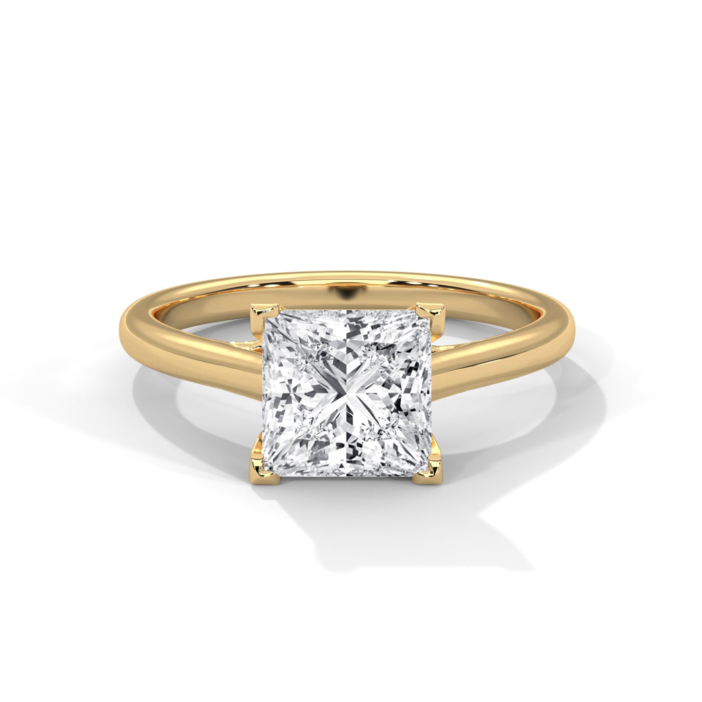 Princess Cut Lab-Grown Diamond Engagement Ring 14K Gold Solitaire