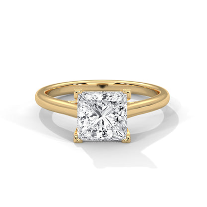 Princess Cut Lab-Grown Diamond Engagement Ring 14K Gold Solitaire