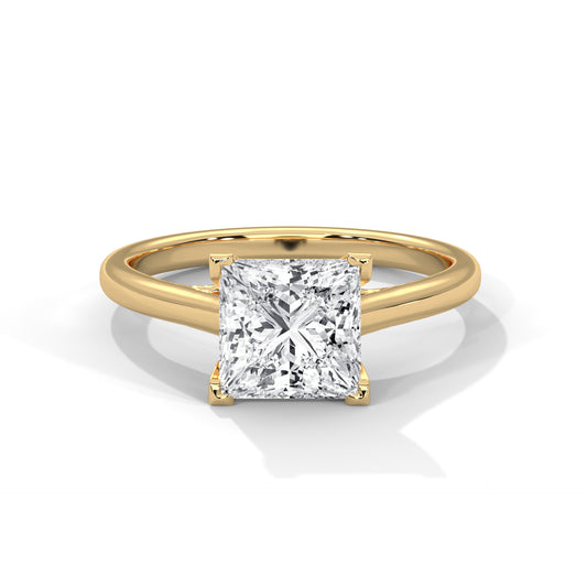 Princess Cut Lab-Grown Diamond Engagement Ring 14K Gold Solitaire