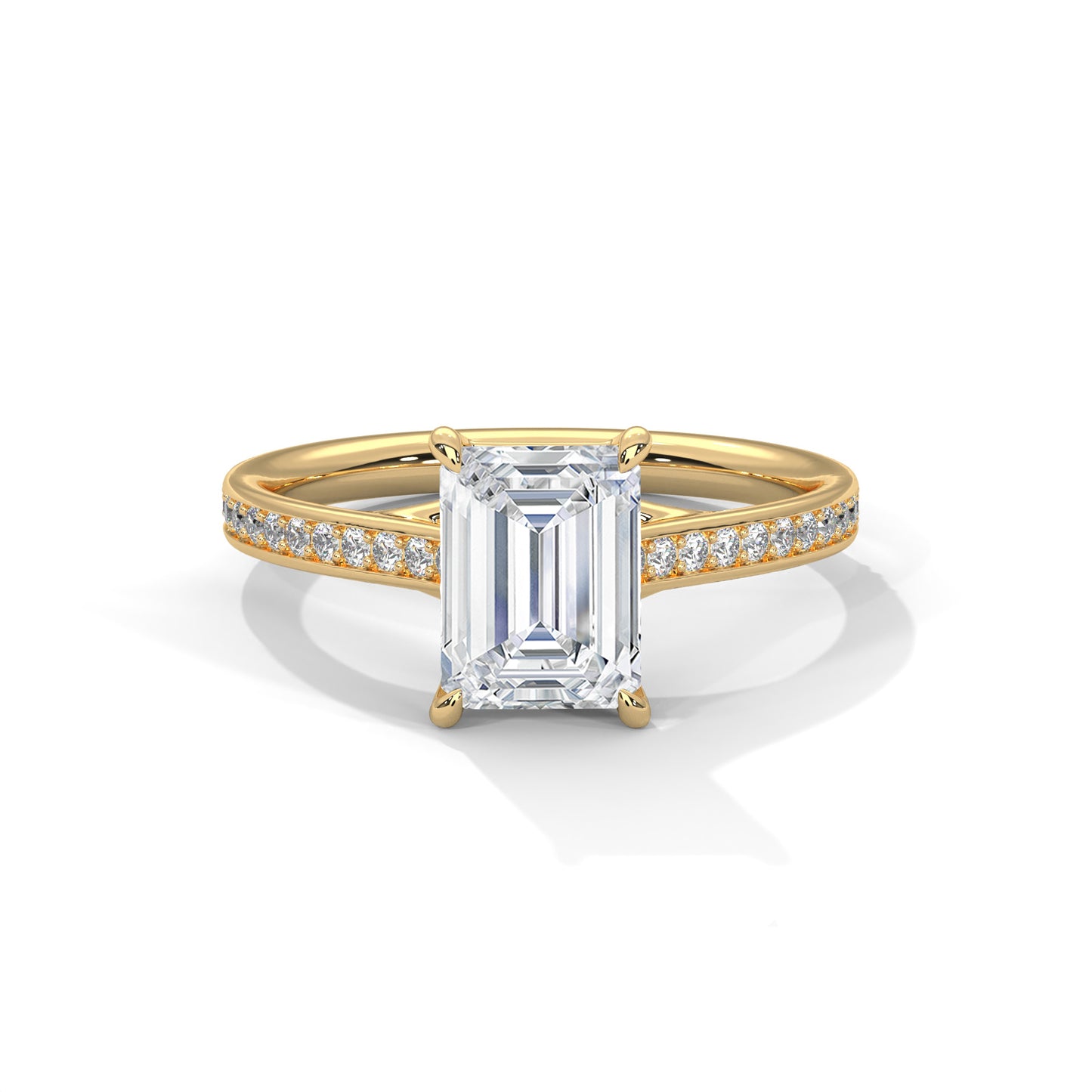 Emerald Cut Lab Grown Diamond Engagement Ring