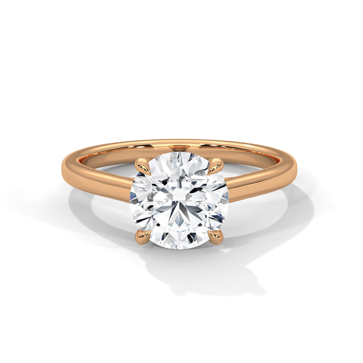 2 Carat Round Lab-Grown Diamond Solitaire Ring