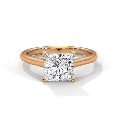 Princess Cut Lab-Grown Diamond Engagement Ring 14K Gold Solitaire