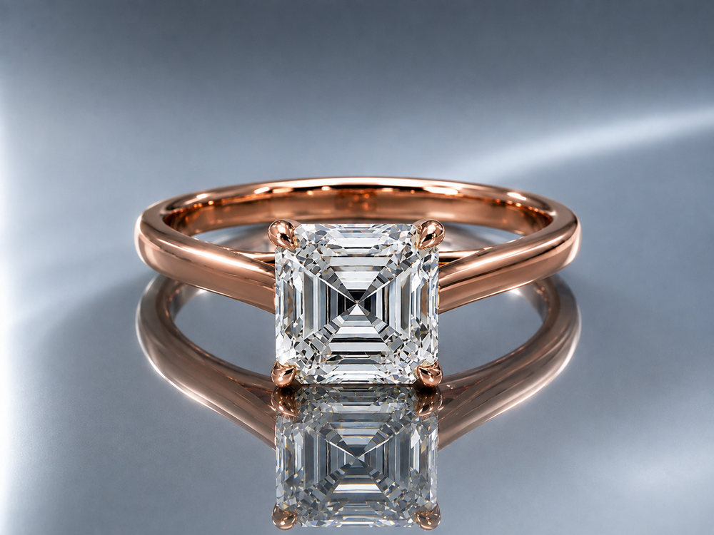 0.90 Carat Cushion Lab-Grown Diamond Solitaire Engagement Ring
