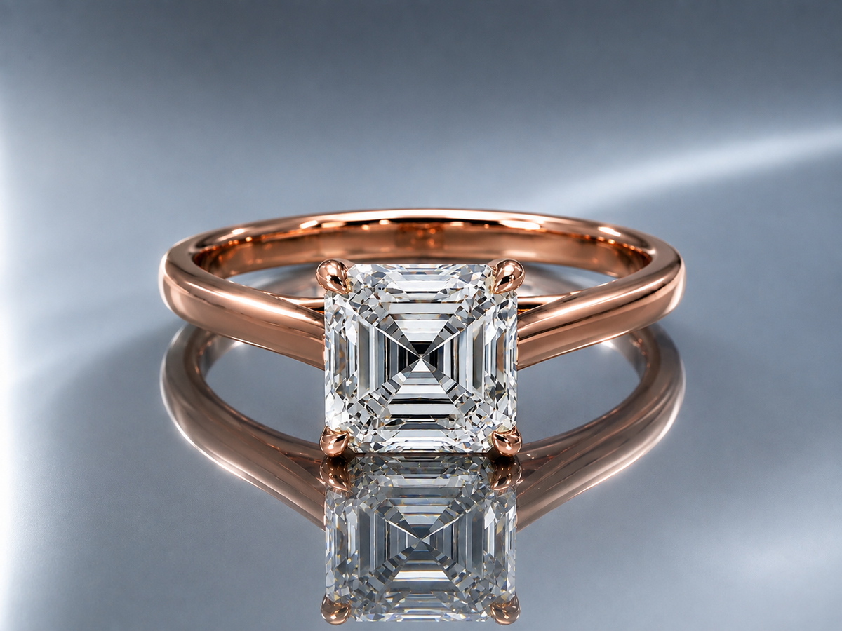 0.90 Carat Cushion Lab-Grown Diamond Solitaire Engagement Ring