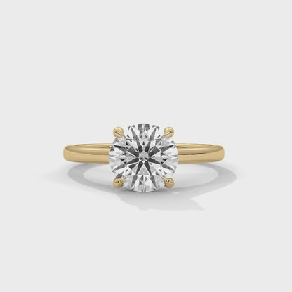 2 Carat Round Lab-Grown Diamond Solitaire Ring