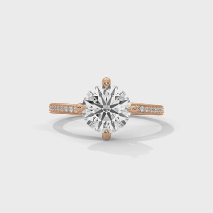 Celeste Grace Round Solitaire Diamond Ring