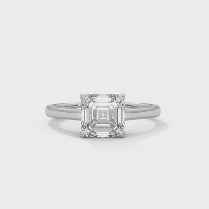 0.90 Carat Cushion Lab-Grown Diamond Solitaire Engagement Ring