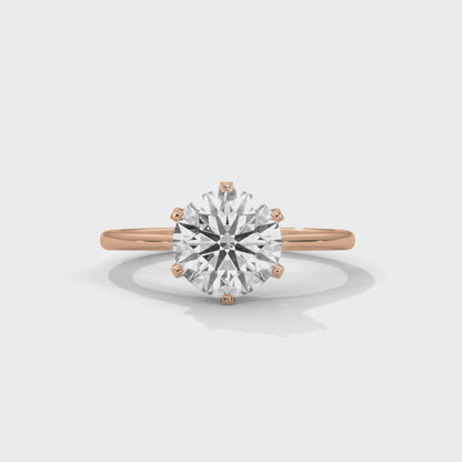 Viora Cushion Lab-Grown Diamond Solitaire Engagement Ring