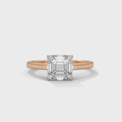 0.90 Carat Cushion Lab-Grown Diamond Solitaire Engagement Ring