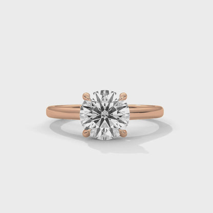 2 Carat Round Lab-Grown Diamond Solitaire Ring