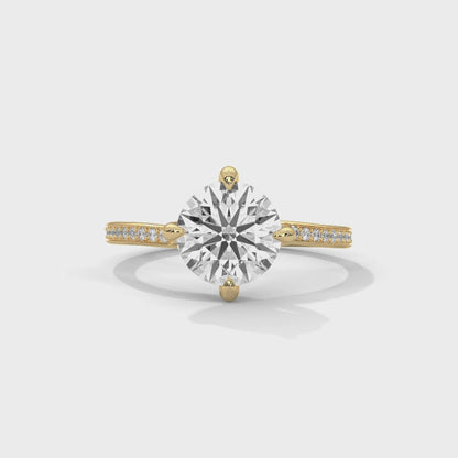 Celeste Grace Round Solitaire Diamond Ring