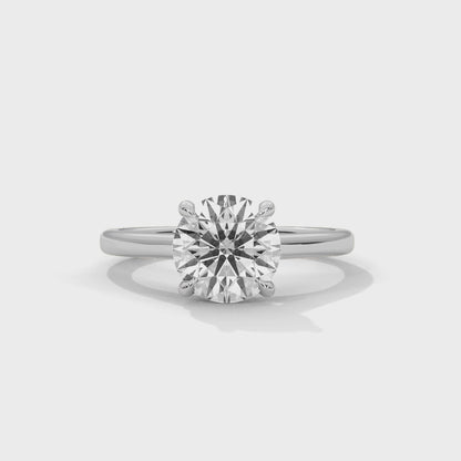 2 Carat Round Lab-Grown Diamond Solitaire Ring