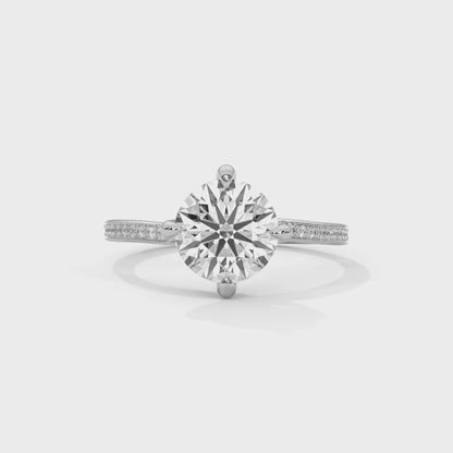 Celeste Grace Round Solitaire Diamond Ring