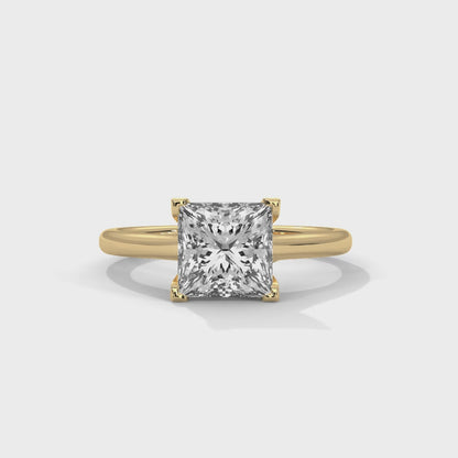 Princess Cut Lab-Grown Diamond Engagement Ring 14K Gold Solitaire