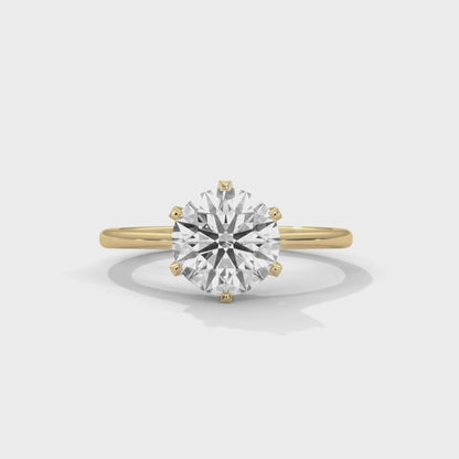 Viora Cushion Lab-Grown Diamond Solitaire Engagement Ring