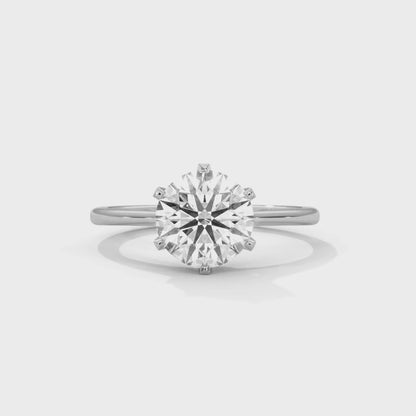 Viora Cushion Lab-Grown Diamond Solitaire Engagement Ring