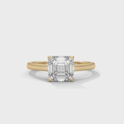 0.90 Carat Cushion Lab-Grown Diamond Solitaire Engagement Ring